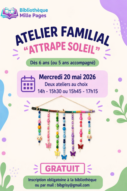 Couverture de Atelier Familial "Attrape Soleil"